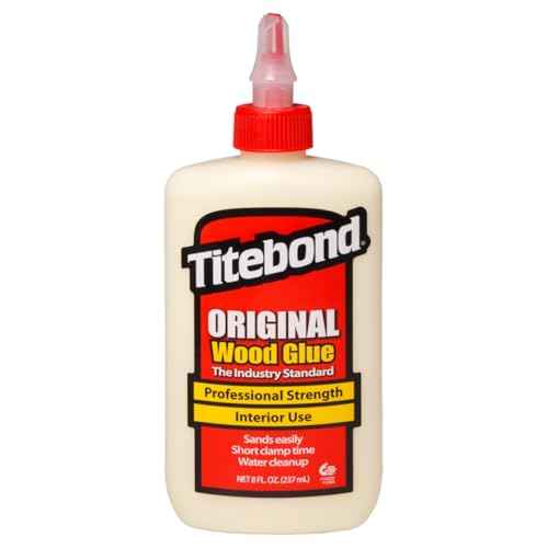 Titebond Original Wood Glue 5063, Industry Standard for Woodworking, Furniture Repair/Assembly, Construction, Home Repair or Modeling, 8 oz