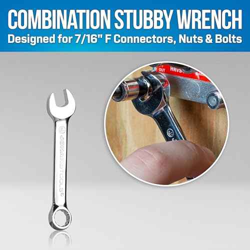 Jonard Tools CWS-716 Combo Stubby Wrench, 7/16"