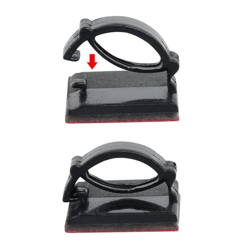 EtoBesy 30pcs Self-Adhesive Cable Clips with 3M Sticky Mounting, Black
