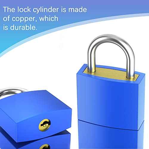 10 Pcs Suitcase Locks with Keys, Small Padlock with Key, Luggage Padlocks, Mini Keyed Padlock for Travel Bags, School Gym Locker, Toolbox - 23mm (Colorful)