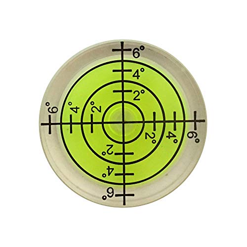 6-Pack Bubble Spirit Level Set 32x7mm Circular Levels for RV Trailer Tripod Phonograph
