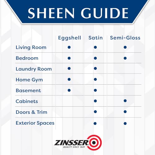 Zinsser PERMA-WHITE Mold & Mildew-Proof Interior Paint Quart Eggshell White - Self-Priming, Washable Finish, 5-Year Mold Resistance