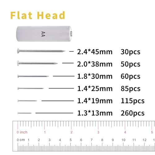 Hardware Nails Assortment Kit, 600PCS Galvanized Nails, Picture Hanging Nails, Includes Finish, Wire, Common, Brad Nails
