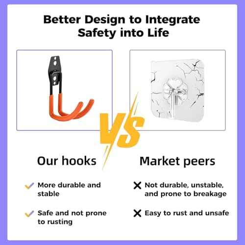 24 Pack Garage Hooks Steel Heavy Duty Garage Storage Hooks Utility Steel Wall Mount Garage Hanger&Organizer for Bikes,Garden Tools, Ladders, Bulk Items£¬Ropes and More Equipment