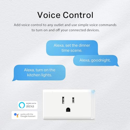 Kasa Smart Wi-Fi Plug Mini with Energy Monitoring, KP115 - Voice Control