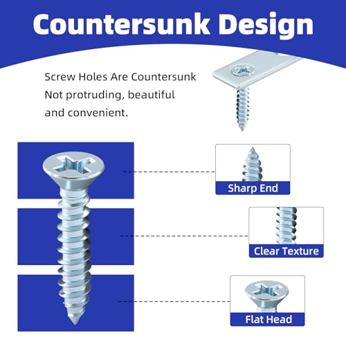 Zinc-Plated 1.5-Inch L Brackets - 40 Pack Metal Corner Reinforcement Braces