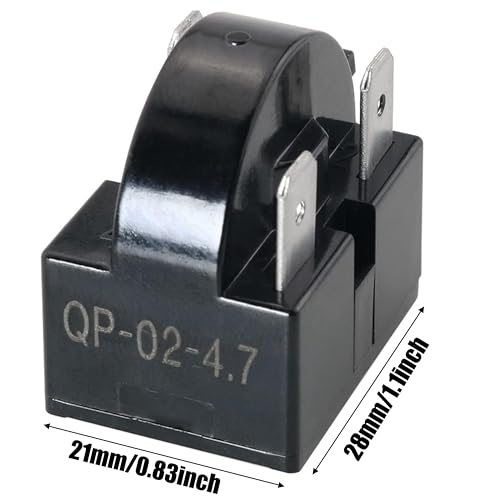 KWEOTUGO QP2-4.7 / QP2-4R7 4.7 Ohm 3-Pin PTC Starter Relay & Overload Protector