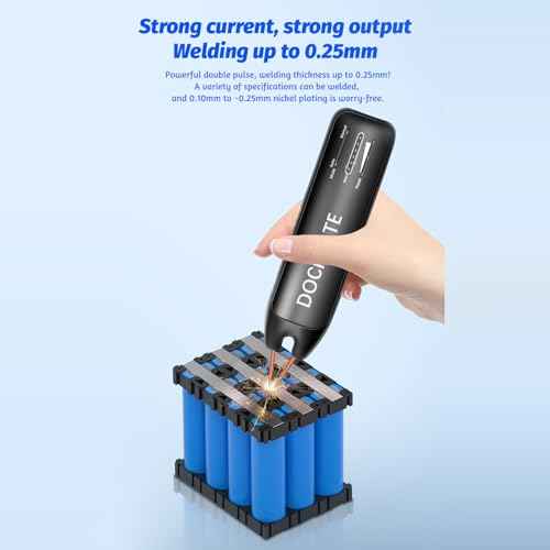 Battery Spot Welder, 11 Gear Spot Welder Automatic/Manual Detachable Welding Needles Built-in Temperature Detection System Suitable for Welding Nickel Sheets, Iron, Stainless Steel (2M Nickel)