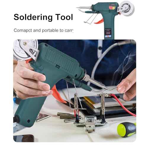 Soldering Gun Kit - Soldering Iron Kit with Adjustable Temp 180-520¡ÆC, ON/OFF Button, 80W LED Digital Internal Heat Soldering Gun, Auto Send Tin Soldering Kit for Electronics Welding Repair DIY