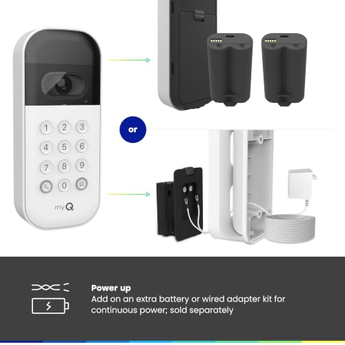 Chamberlain myQ Smart Garage Video Keypad with Wide-Angle Camera & Custom PIN, Smartphone Control