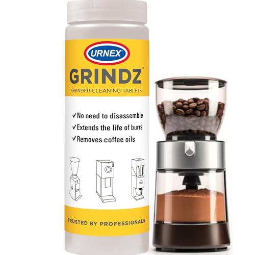 Urnex Grindz Professional Coffee Grinder Cleaning Tablets 430g - All Natural Gluten Free