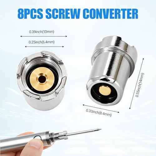 8PCS 510 Thread Magnetic Adapter, Thread Magnetic Adapter, Soldering Iron Ring Adapter Connector Repair Parts For Circuit Board Repair Parts For Electronic Devices Maintenance