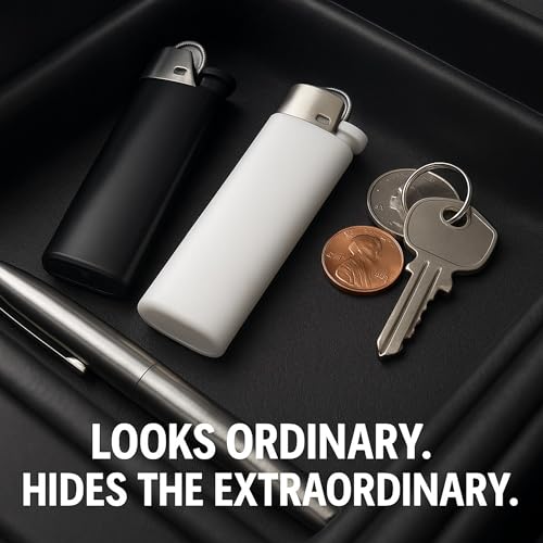 IN SELECT Lighter Diversion Safe Stash, Hidden Storage Compartment Secret Compartment Container for Jewelry, Travel, Camping, and Everyday Carry (No spark, No flame) One piece in Black