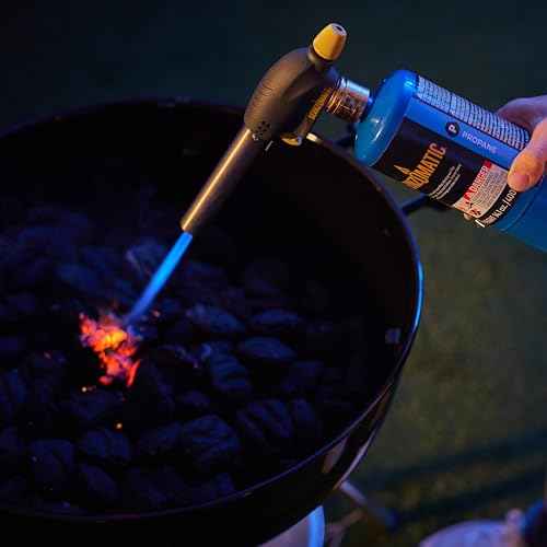 Bernzomatic QuickFire Outdoor Torch, High Output, Wind-Resistant Propane Hand Torch for Lighting Campfires, Grills, Smokers, Fire Pits, and other Outdoor Gatherings (WT3301)