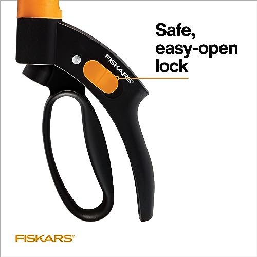 Fiskars 5-Inch Rotating Spring Action Grass Shears, Pruning & Edging Tool
