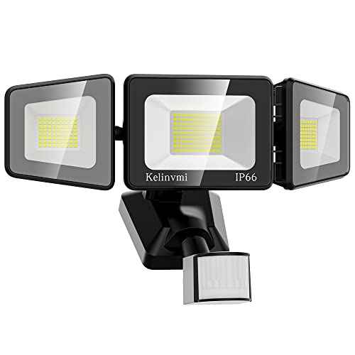 120W LED Flood Lights Outdoor with Motion Sensor, 12000LM 4500K Daylight, IP66 Waterproof Dusk to Dawn Outdoor Security Lights for Garage, Yard, Outside