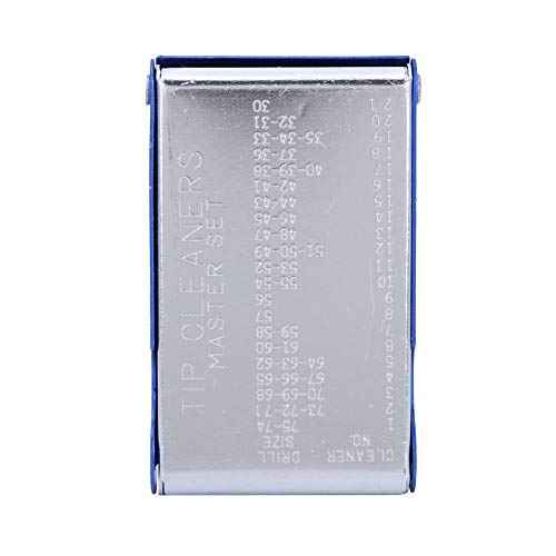 Welding Torch Nozzle Tip Cleaner 21Pcs Stainless Steel Gas Welding Cutting Nozzle Tip Cleaner with File 3inch*5.1inch for Soldering Welding