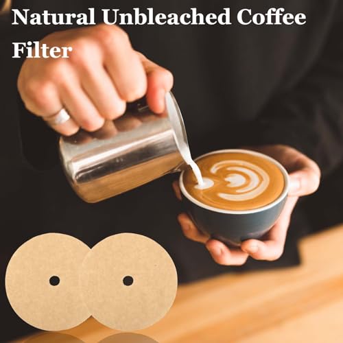 300Pcs 3.75in Unbleached Percolator Coffee Filters, Natural Disposable, Prudiut 300 Count
