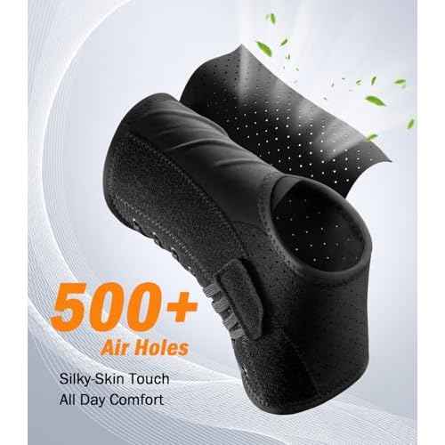 Slim-Fit Ankle Brace for Sprained Ankle, Velcro Lace Up Ankle Support for Women Men With 2 Auto-Shaped Pads, Air Fabric Cool Ankle Stabilizer for Injury Recover, Running,Sports, M(12¡±-13¡±)