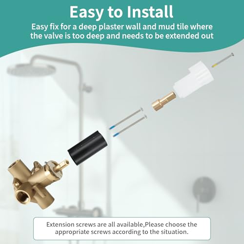 Vayolli Matte Black Shower Extension Kit Compatible with Moen Posi-Temp Valve