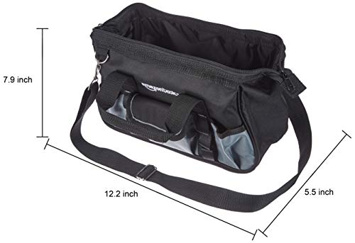 Amazon Basics Small 12-Inch Durable Tool Storage Bag with 16 Pockets