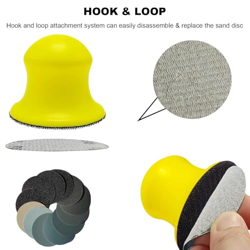 120 PCS 2 Inch Wet Dry Sanding Disc, 60 to 10000 Grit, Silicon Carbide Hook and Loop Sandpaper for Automotive Wood Polishing & Finishing