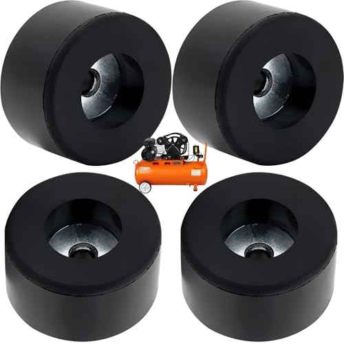 4 PCS 192310GS Air Compressor Isolator Pads, Replacement Rubber Isolator feet 094-0026, E106661, D091007 for Many Compressors Generators Pressure Washers Anti Vibration Foot Pad