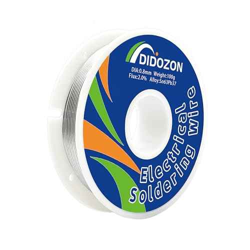 63/37 Solder Wire For Electrical Soldering, Tin Lead Rosin Core Solder(Dia 0.8mm, 3.5Ounces)