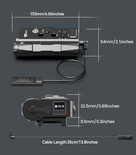 VOTATU V848 Laser Light Combo Black - Green/IR Laser & 1700LM Flashlight