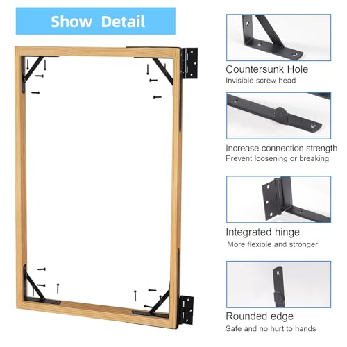 WEKIS Double Door Anti Sag Gate Kit Heavy Duty Fence Hardware with Self-Locking Latch
