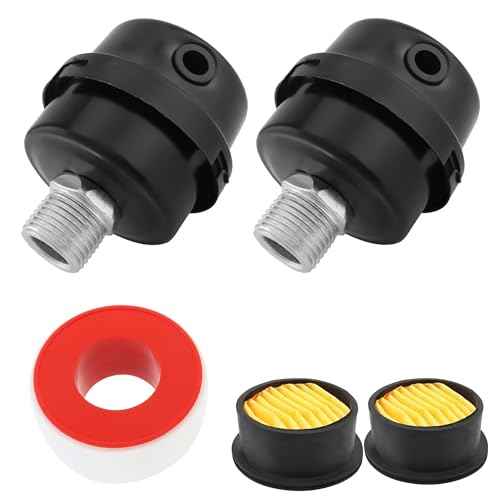 HL018200AV Air Compressor Intake Filter Silencer, 1/2" Male Thread 20mm, 26 gallon stand up oil free air compressor¡¼2pack¡½air compressor muffler