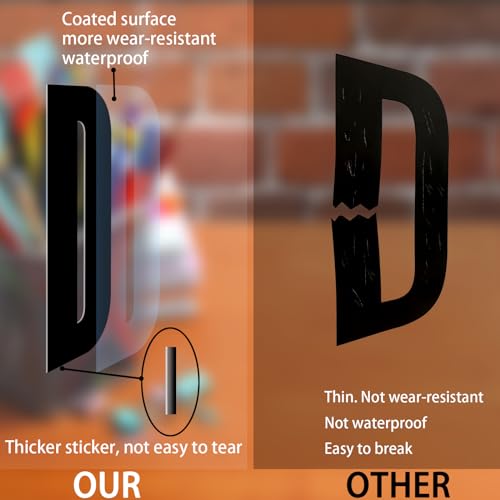 Black 1 Inch Waterproof Vinyl Letter Stickers for Mailboxes - Llewyn