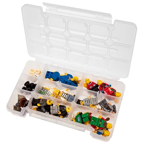 Akro-Mils 05705 Plastic Portable Parts Storage Case – Small, 8-3/8 x 5-1/8 x 1-5/8 in, 4 Adjustable Dividers, Hinged Lid, 1-Pack