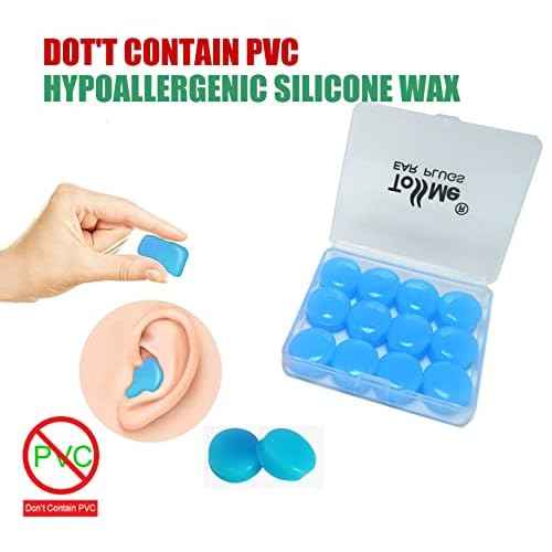 Wax Ear Plugs for Sleep - 24 Silicone Wax Earplugs for Swimming and Sleeping - Gel Ear Plugs for Noise Cancelling, Ear Protection - SNR -32dB earplugs