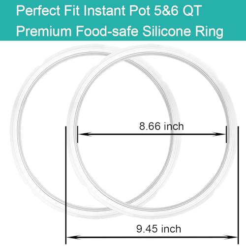 Siireemuu 6QT Instant Pot Sealing Ring 2-Pack | Food-Grade Silicone Gasket, BPA-Free