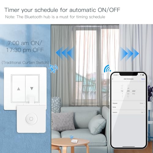 MOES Fingerbot Plus Smart Button Pusher - White, Touch Control, Alexa & Google Compatible
