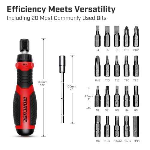 Multi Ratcheting Screwdriver Set: 21 in 1 Magnetic Multiple bits Suitable for Everyday Household Use