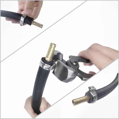 140 Pack 1/2 Inch Pex Cinch Clamp Rings, Stainless Steel PEX Crimp Ring, Single Ear Hose Clamps for PEX Tubing Pipe Fitting Connections