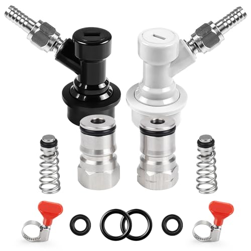 Ball Lock Keg Post Quick Disconnect Set for Corny Keg - Stainless