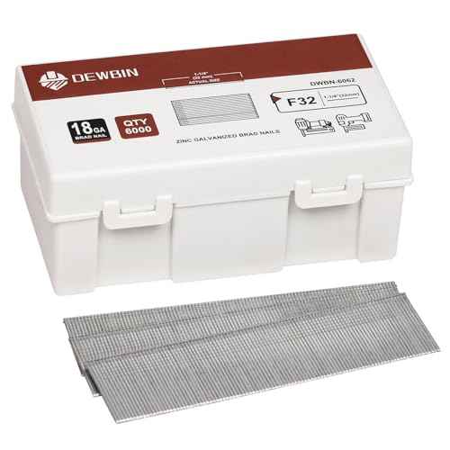 18 Gauge Brad Nails, 6000 Counts 1-1/4-inch 18 GA Brad Nails, Galvanized Nails for Nail Gun, Finishing Nail Gun Nails for Pneumatic, Electric Brad Nailer Gun