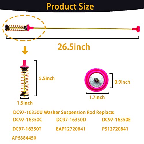 Original-DC97-16350U Suspension Rods for Samsung Washer – BNRSZ 4‑Pack, WA50R5200/US etc.
