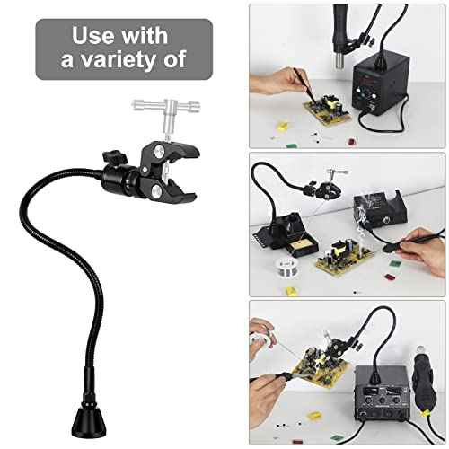 Helping Hands Soldering, NEWACALOX PCB Mounts Clamps Heat-Gun Bracket Third Hand Holder Tool for Soldering, Holding,Welding