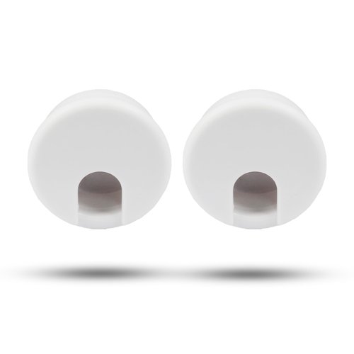suiwotin 2pcs 1-1/2 Inch Desk Grommet, Plastic Desk Hole Cover, White Cable Hole Cover, Desk Hole Grommet for Wire Cord Organizing Office Computer Desk