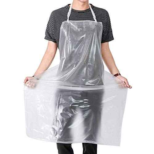 Unisex 47 x27.5 inches Heavy Duty Transparent PVC Waterproof Apron Made of Vinyl¡¦