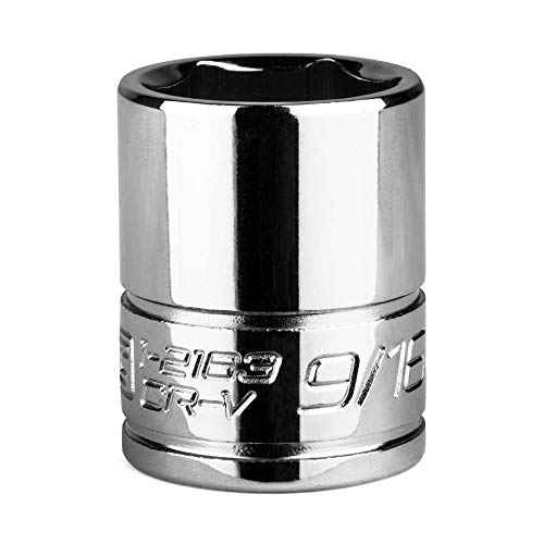 Capri Tools 9/16-Inch Shallow Socket, 1/4-Inch Drive, 6-Point, SAE