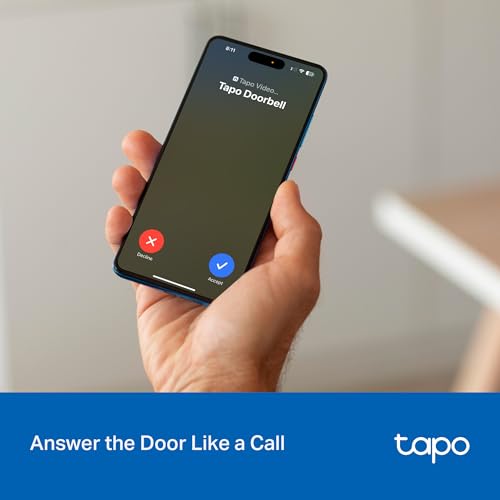 Tapo 2K Wireless Smart Video Doorbell D205 Battery Powered, Doorbell Only
