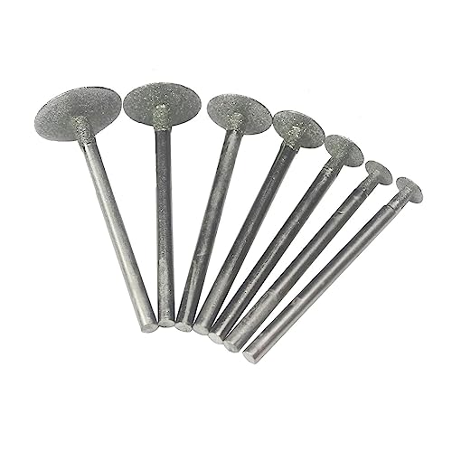 ?????? ???? 7 Pcs T Shape Diamond Burr - 1/8'' Shank Mini Channel Carving Diamond Burs Stone Carving Bits for Rotary Tools Includes Dremel