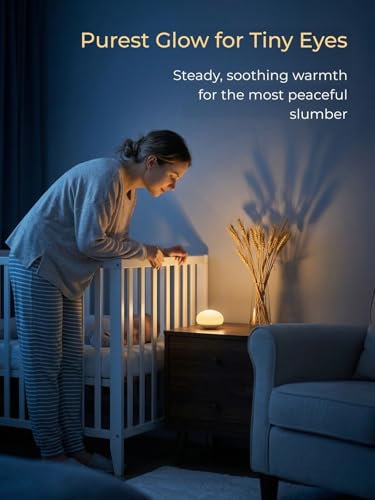 EASZZZ Baby Night Light Egg Lamp for Nursery, Warm White Flip Design Touch Lamp