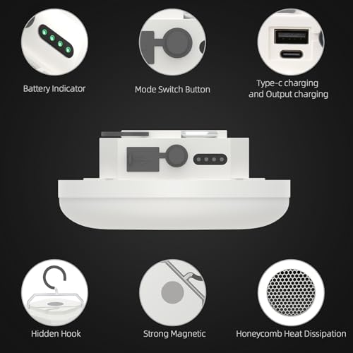 Amkulop 30W Pro Dimmable LED Camping Tent Light Rechargeable Waterproof Lantern