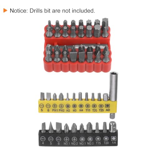 HARFINGTON 9pcs Screwdriver Bit Holder Organizer Hex Drill Plastic Storage Case for Any 1/4" Metal Driver Bits
